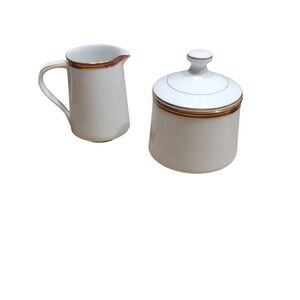 Noritake Royale Claret Sugar Bowl and Creamer Set Gold Trim Porcelain